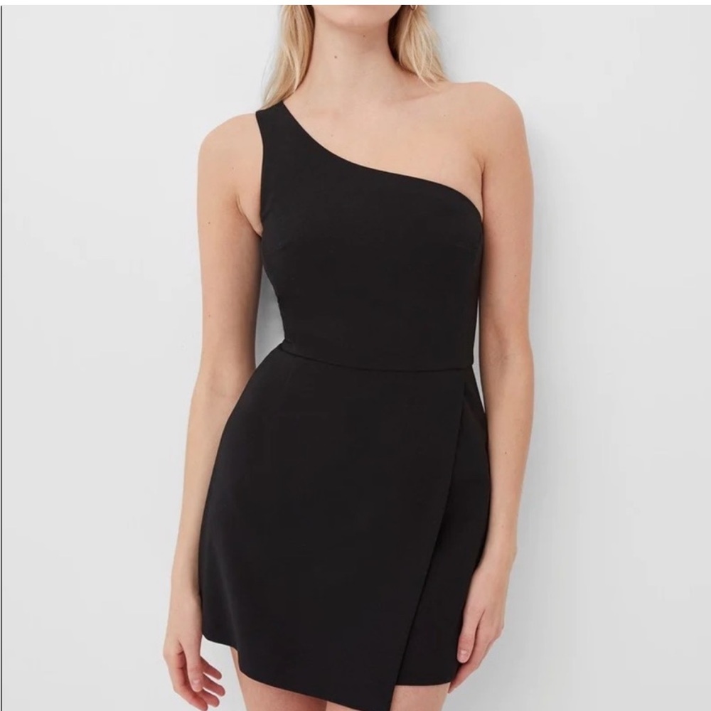 French Connection Whisper One Shoulder Envelope Dress